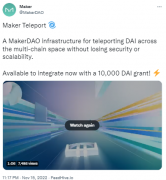 比特派钱包官网|Maker推出DAI跨链传输基础设施Maker Teleport 